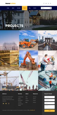 homebuilder mini website template desktop screenshot