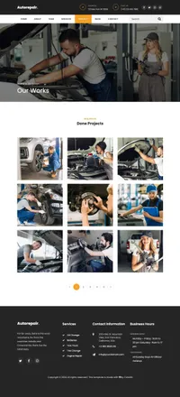 autorepair mini website template desktop screenshot