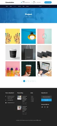 consulotion mini website template desktop screenshot