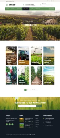 farmland mini website template desktop screenshot