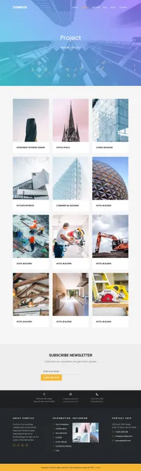 complex mini website template desktop screenshot