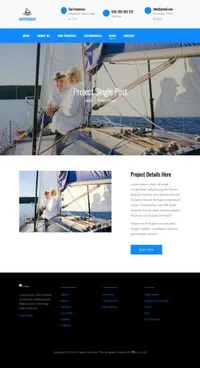 waterboat mini website template desktop screenshot