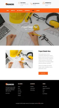 engineers mini website template desktop screenshot