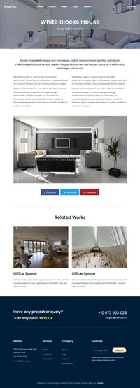 interior-2 mini website template desktop screenshot