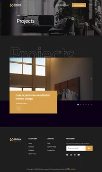 belara mini website template desktop screenshot