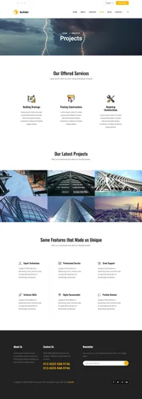 builder mini website template desktop screenshot