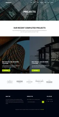 maxitechture mini website template desktop screenshot