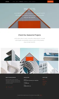 hexa mini website template desktop screenshot