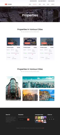 holmes mini website template desktop screenshot
