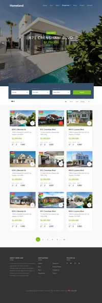 homeland mini website template desktop screenshot