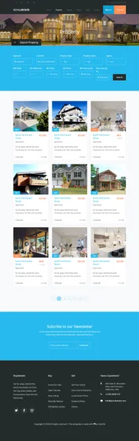 royalestate mini website template desktop screenshot