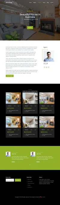realtors mini website template desktop screenshot