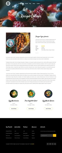 tasty-recipes mini website template desktop screenshot