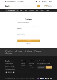 fashi mini website template desktop screenshot