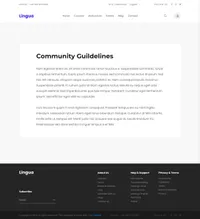 lingua mini website template desktop screenshot