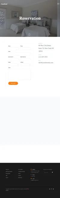 casahotel mini website template desktop screenshot