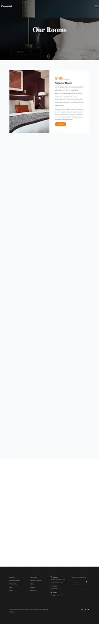 casahotel mini website template desktop screenshot