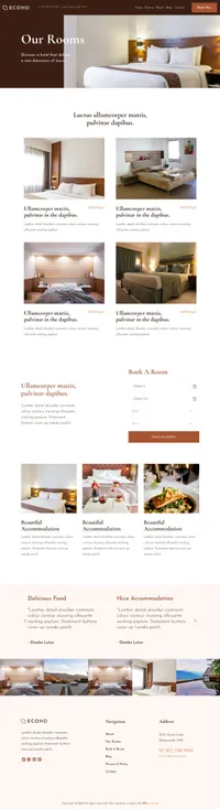ecoho mini website template desktop screenshot