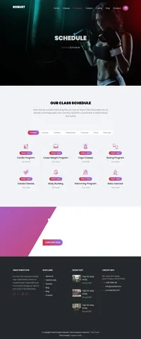 robust mini website template desktop screenshot