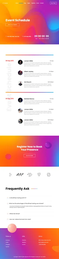 wemeet mini website template desktop screenshot