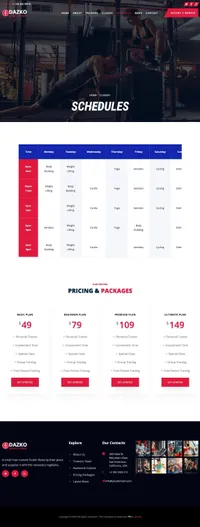 dazko mini website template desktop screenshot