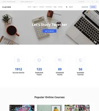 clever mini website template desktop screenshot