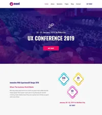 umeet mini website template desktop screenshot