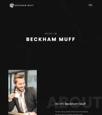 beckham mini website template desktop screenshot