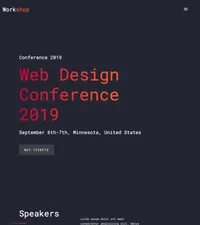 workshop mini website template desktop screenshot