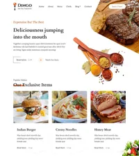 dingo mini website template desktop screenshot