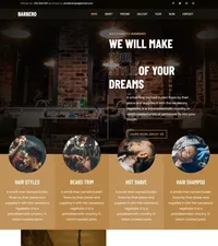 barbero mini website template desktop screenshot