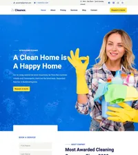 cleanex mini website template desktop screenshot