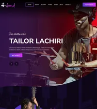 hnband mini website template desktop screenshot