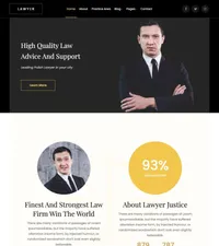 lawyer mini website template desktop screenshot