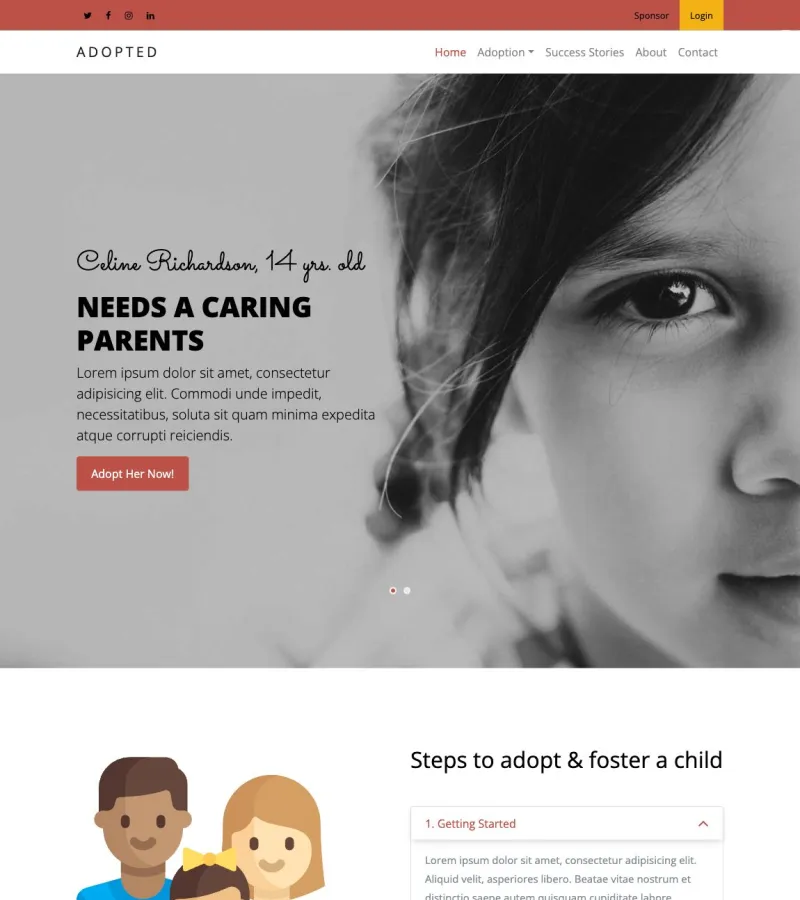 Adopted Veterinarian template