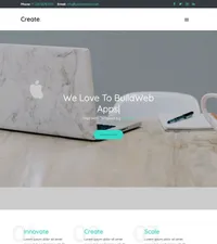 create mini website template desktop screenshot