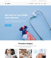 hospice mini website template desktop screenshot