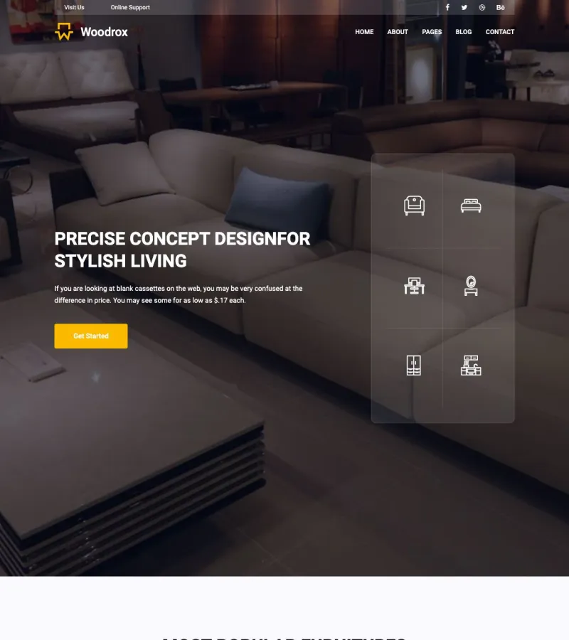 Woodrox Interior Designer template