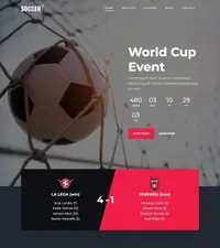 soccer mini website template desktop screenshot