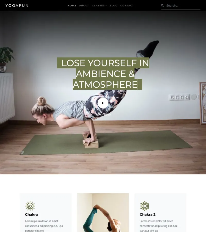 Yogafun Yoga Studio template