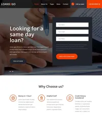 loans2go mini website template desktop screenshot