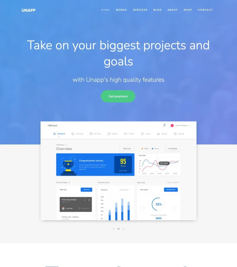 Unapp Landing Page template
