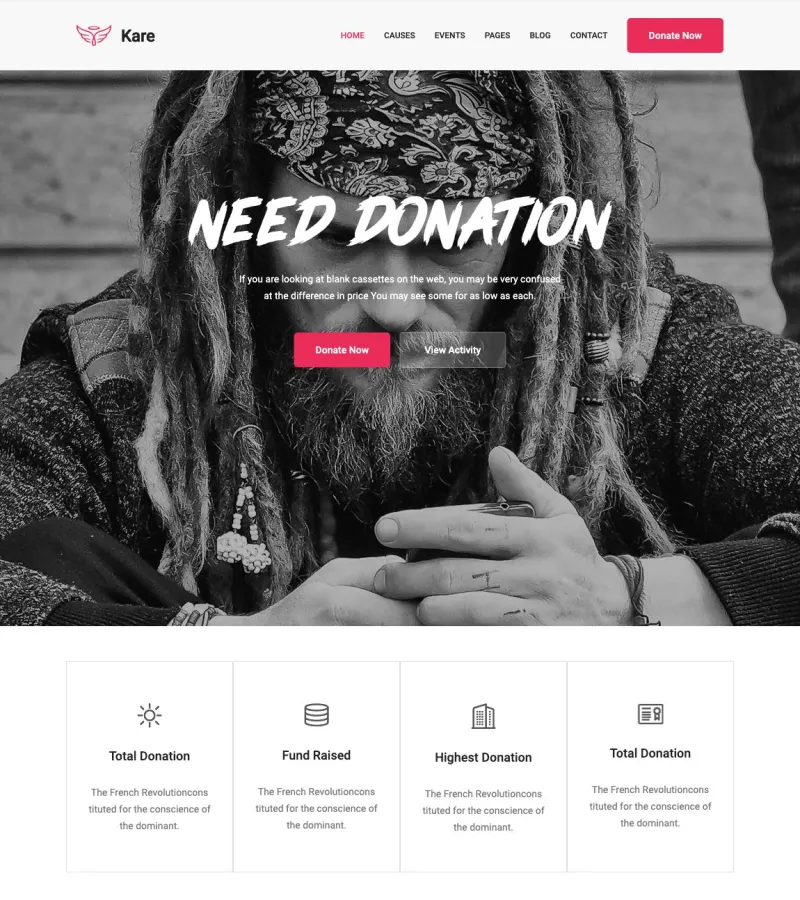 Kare NGO Web Developer template