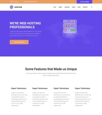 hosthub mini website template desktop screenshot