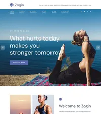 zogin mini website template desktop screenshot