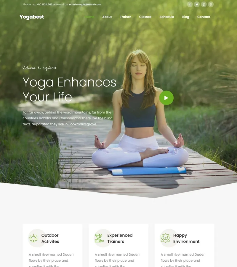 Yogabest Yoga Studio template