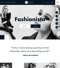glamour mini website template desktop screenshot