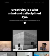 approach mini website template desktop screenshot
