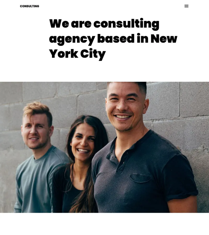 consulting website template screenshot