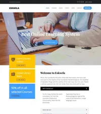 eskwela mini website template desktop screenshot